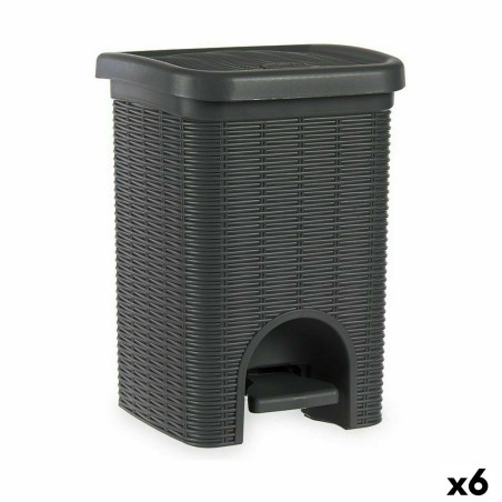 Pedal bin Stefanplast Elegance Grey Plastic 20 L 27 x 39 x 30,5 cm (6 Units)