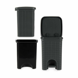 Pedal bin Stefanplast Elegance Grey Plastic 20 L 27 x 39 x 30,5 cm (6 Units)