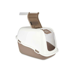 Cat Litter Box White Beige Plastic 39,7 x 57 x 39 cm (6 Units)