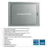 Conventional Hood Cata BENNU SLIM 900X Silver Steel