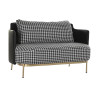 Sofa DKD Home Decor White Black Golden Metal Plastic Houndstooth Modern 130 x 80 x 80 cm