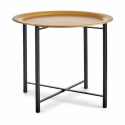 Side table Black Golden Metal 52,5 x 44 x 52,5 cm (4 Units)