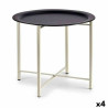 Side table White Black Metal 52 x 44 x 52 cm (4 Units)