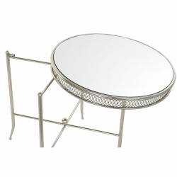 Side table DKD Home Decor Silver Metal Mirror 56 x 56 x 56 cm