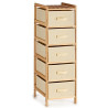 Chest of drawers Cream Wood Textile 34 x 103 x 36 cm (2 Units)