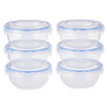 Set of lunch boxes Hermetic Blue Transparent Plastic 800 ml 15,5 x 7,5 x 15,5 cm (8 Units)