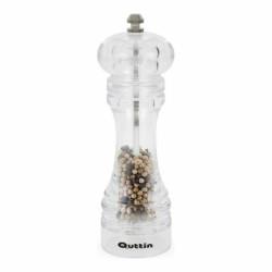 Pepper Mill Quttin Transparent 6,5 x 6,5 x 19 cm