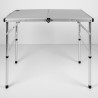 Folding Table Aktive Camping Grey 90 x 70 x 60 cm (2 Units)