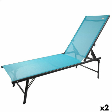 Hammock Aktive Blue 180 x 35 x 49 cm (2 Units)