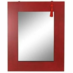 Wall mirror DKD Home Decor Mirror Fir Red Black MDF (70 x 2 x 90 cm)