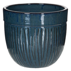 Set of Planters 38 x 38 x 35 cm Ceramic Blue (3 Pieces)