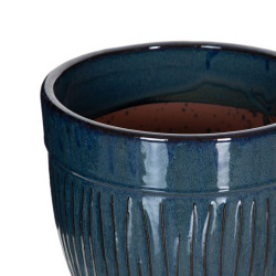 Set of Planters 38 x 38 x 35 cm Ceramic Blue (3 Pieces)