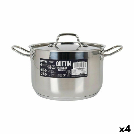 Casserole with Lid Quttin Hotel Steel Ø 22 x 14 cm (4 Units)