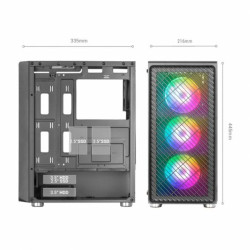 ATX Semi-tower Box Mars Gaming MC-F Black