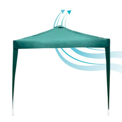 Gazebo Aktive 300 x 250 x 300 cm Cloth Steel Green