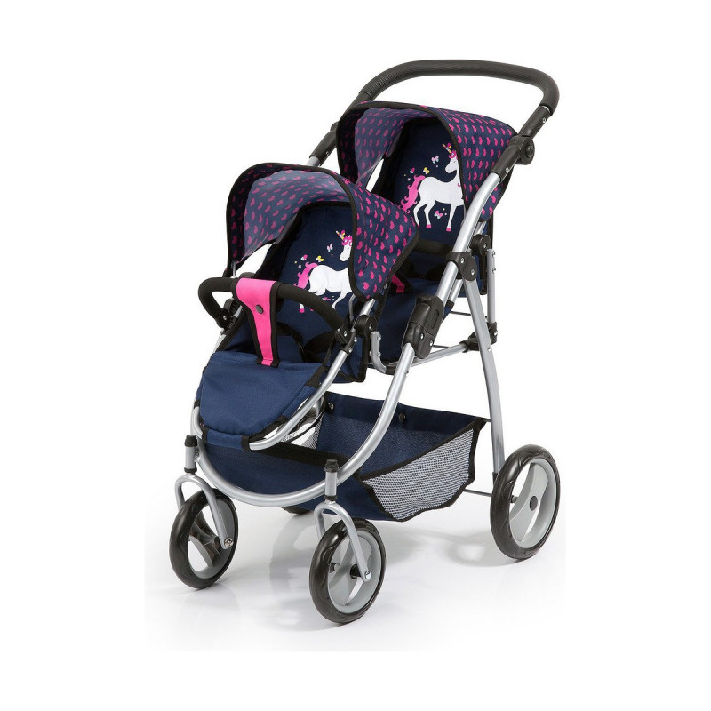 Doll Stroller Reig Navy Blue Twinned