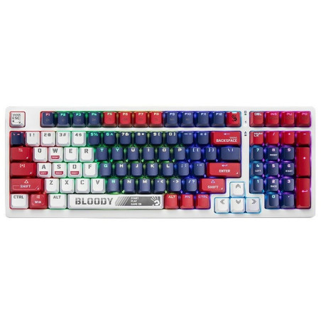 Keyboard A4 Tech A4TKLA47263 White Multicolour QWERTY