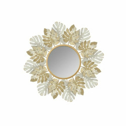 Wall mirror DKD Home Decor Metal Leaf of a plant (78,7 x 5,7 x 78,7 cm)