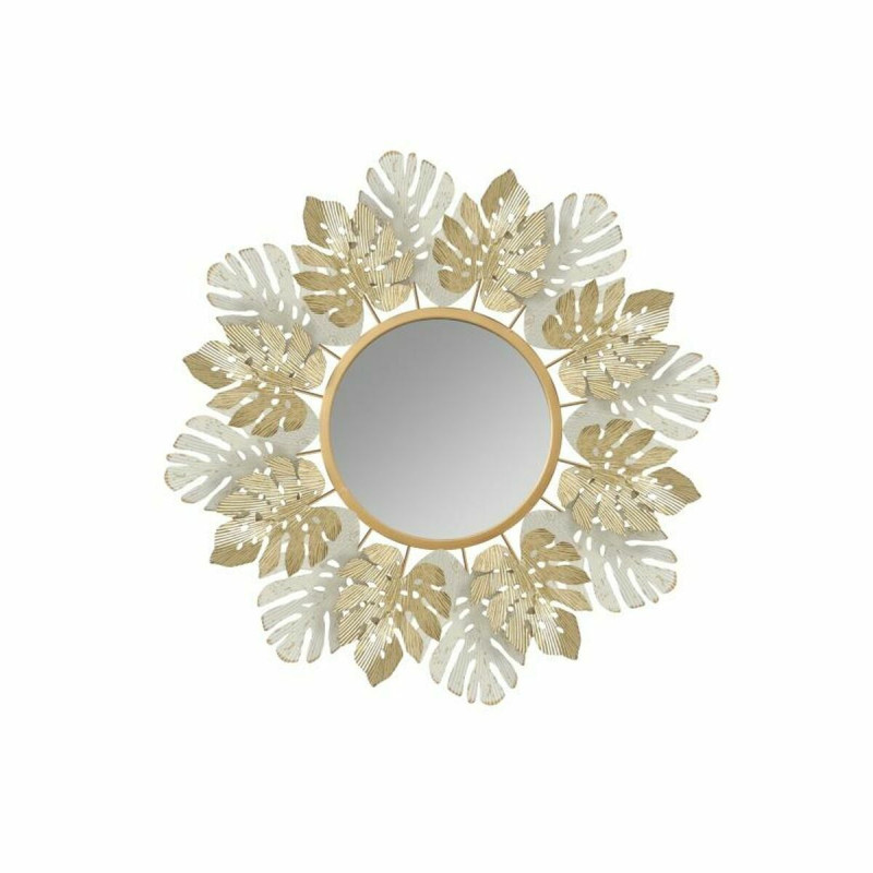 Wall mirror DKD Home Decor Metal Leaf of a plant (78,7 x 5,7 x 78,7 cm)