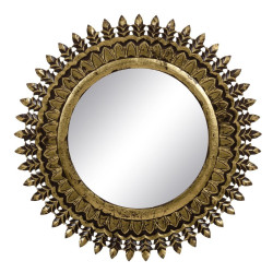 Wall mirror 78 x 1,75 x 78 cm Golden DMF