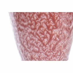 Vase DKD Home Decor 20 x 20 x 30,5 cm 22 x 22 x 33 cm Pink Turquoise Stoneware Modern With relief (2 Units)