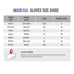 Gloves Sparco LAND Red Size 10