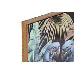 Painting Home ESPRIT Parrot Tropical Lacquered 50 x 3,5 x 70 cm (2 Units)