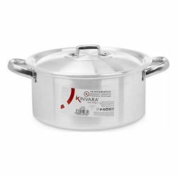 Casserole with lid Silver Aluminium 4 L 24 x 13 x 31 cm (10 Units)