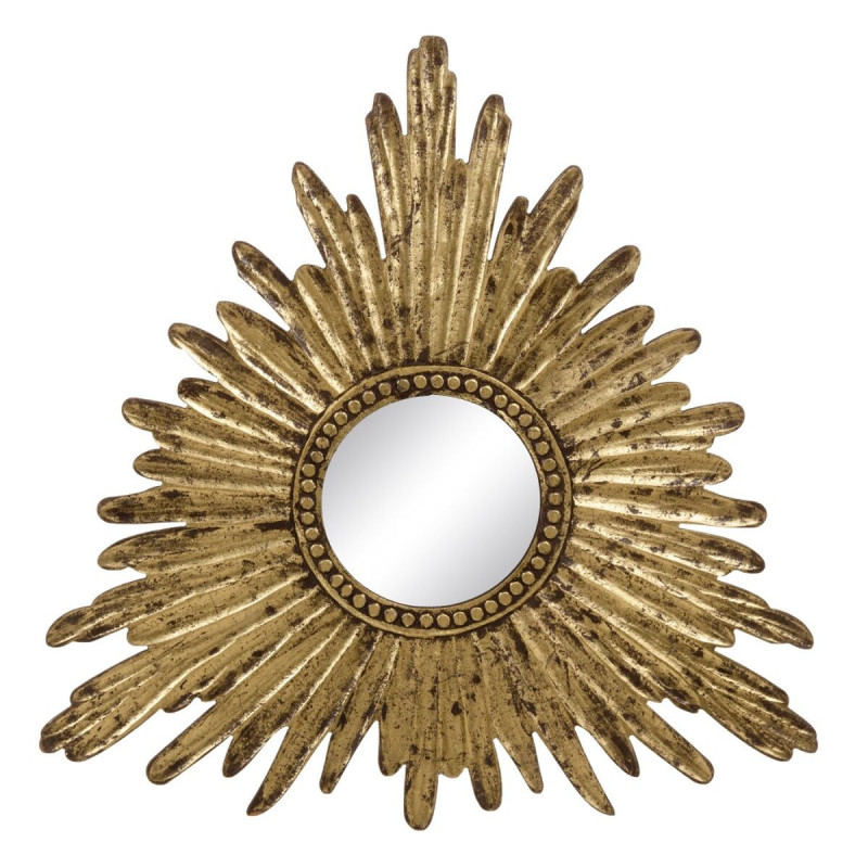 Wall mirror 90 x 1,75 x 90 cm Golden DMF