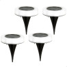 Set of solar garden lights Aktive 4 Pieces ABS 10,5 x 12,5 x 10,5 cm (6 Units)