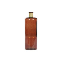 Vase DKD Home Decor Terracotta Rope Tempered Glass 25 x 25 x 75 cm