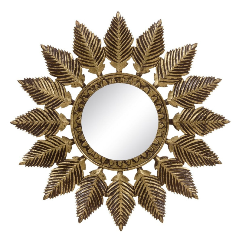 Wall mirror 90 x 1,75 x 90 cm Golden DMF