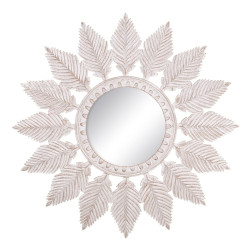 Wall mirror 90 x 1,75 x 90 cm White DMF