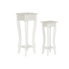 Set of 2 tables DKD Home Decor White Light brown 30 x 30 x 76,5 cm