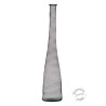 Vase Grey recycled glass 18 x 18 x 100 cm