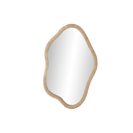 Wall mirror Home ESPRIT Natural Crystal Rattan Scandi 63,5 x 4,5 x 101 cm