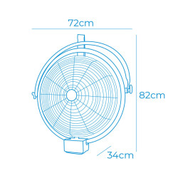 Fan Wall EDM 33520 Black 120 W industrial Ceiling