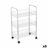 Vegetable trolley Confortime Silver Metal 40 x 26 x 62 cm (6 Units)