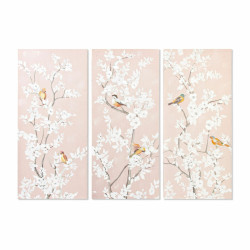 Painting DKD Home Decor 40 x 3 x 90 cm Bird Oriental (3 Pieces)