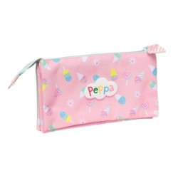 Double Carry-all Peppa Pig Ice cream Pink Mint 22 x 12 x 3 cm