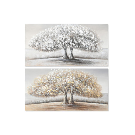 Painting DKD Home Decor Tree Traditional 120 x 3 x 60 cm (2 Units)