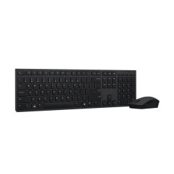 Keyboard and Wireless Mouse Lenovo SLIM COMBO II ES MC00011728 Black Spanish Qwerty