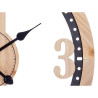 Wall Clock Black Metal MDF Wood 60 x 60 x 4,5 cm (4 Units)