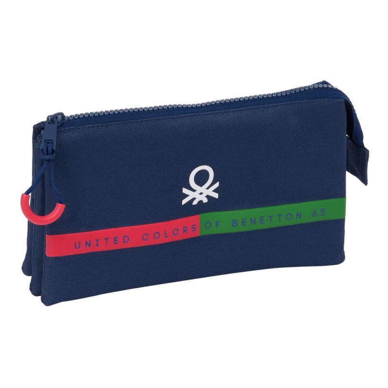 Triple Carry-all Benetton Italy Navy Blue 22 x 12 x 3 cm