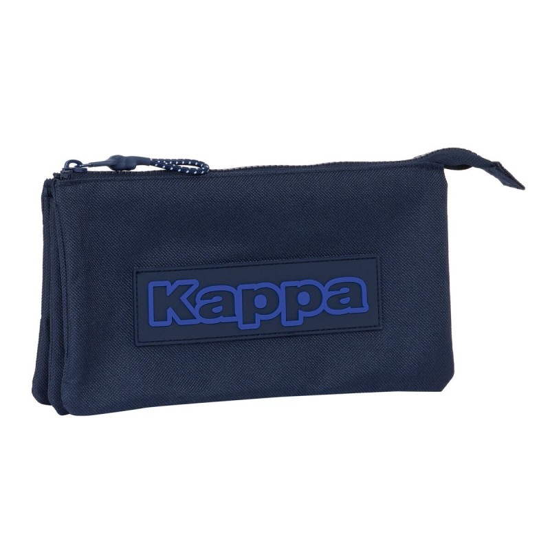 Triple Carry-all Kappa Blue night Navy Blue 22 x 12 x 3 cm