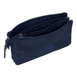 Triple Carry-all Kappa Blue night Navy Blue 22 x 12 x 3 cm