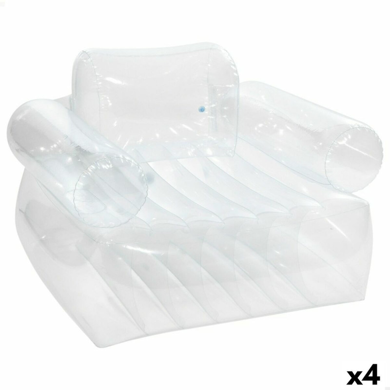 Inflatable Pool Chair Intex Transparent 109 x 79 x 107 cm (4 Units)