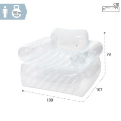 Inflatable Pool Chair Intex Transparent 109 x 79 x 107 cm (4 Units)