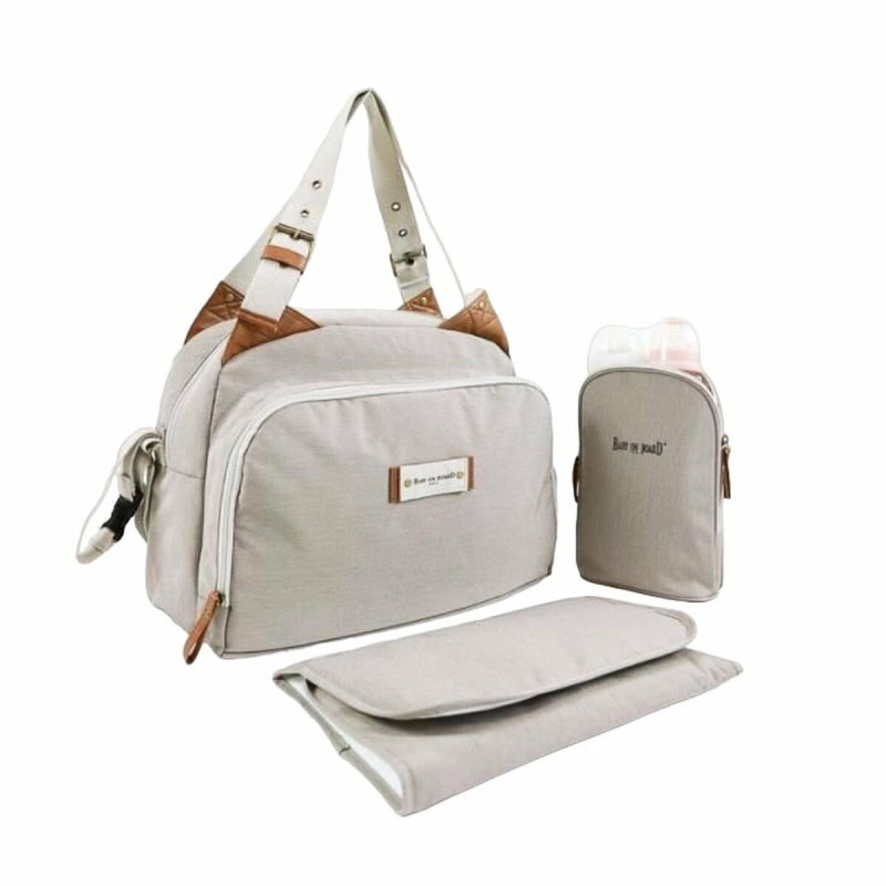 Diaper Changing Bag Baby on Board Titou Greige