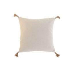 Cushion Home ESPRIT Beige Natural Tropical Boho 45 x 5 x 45 cm